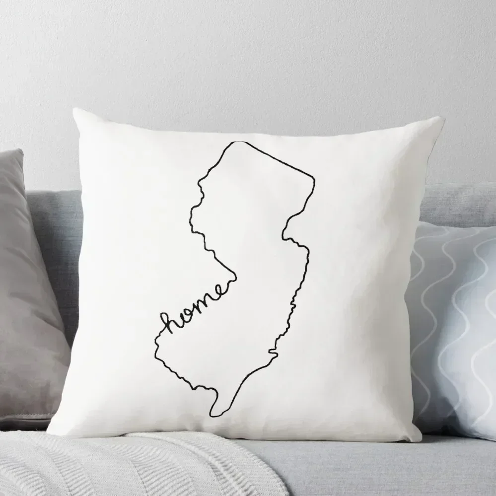 

New Jersey Home State Outline Throw Pillow Pillow Decor Cushion Cover Set ornamental pillows Pillow Case Christmas