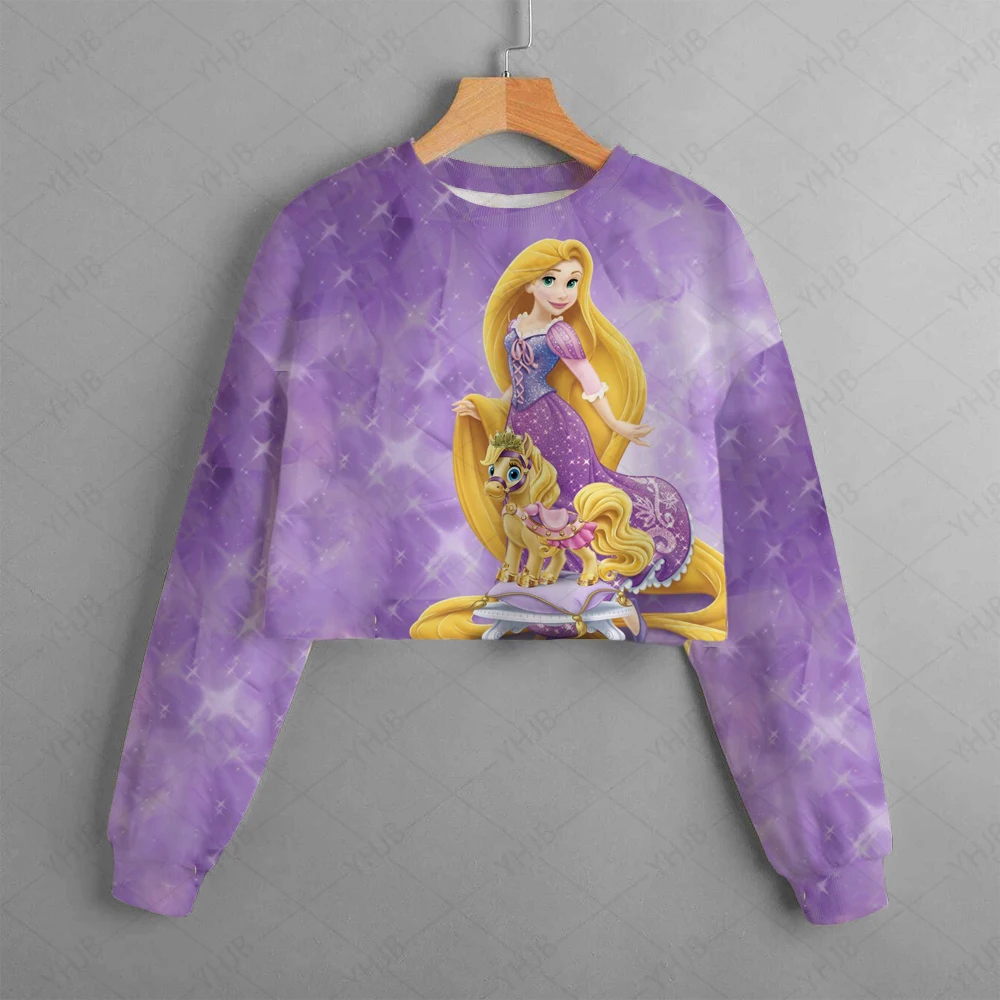 

Children's Clothing Girls Disney Princess Printed Sweatshirt Disney Joint 2025 New Children's Round Neck Sweatshirt