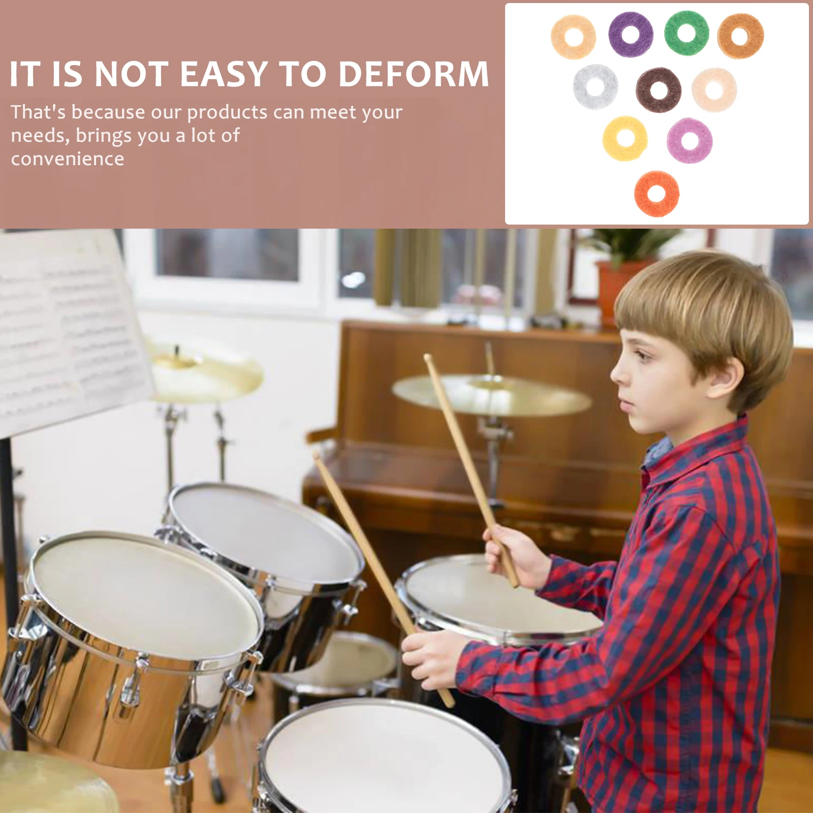 ملحقات الوسادة الملونة ورأى حلقة منصات واقية طقم طبل وسادة وسادة دائم الصنج الملحقات الصنج الدائري #1