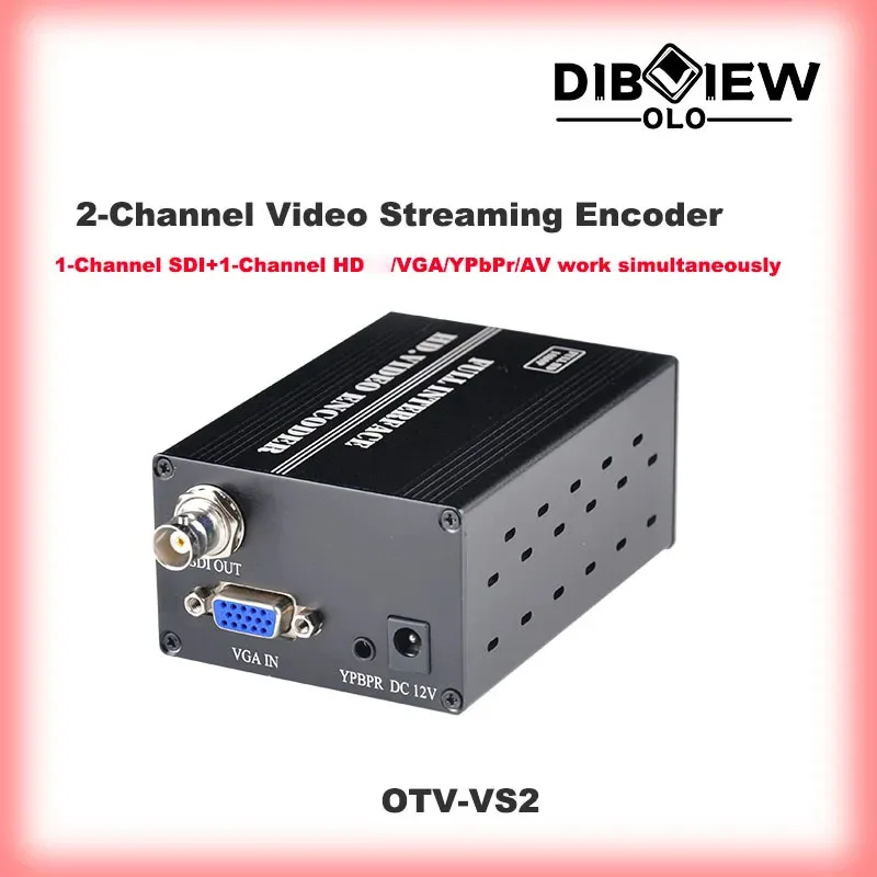 OTV-VS2 SDI And VGA/HD/YPbPr/AV Input Live Video IPTV Streaming 2 Channel Encoder Streamer Facebook Wowza Ustream Youtube