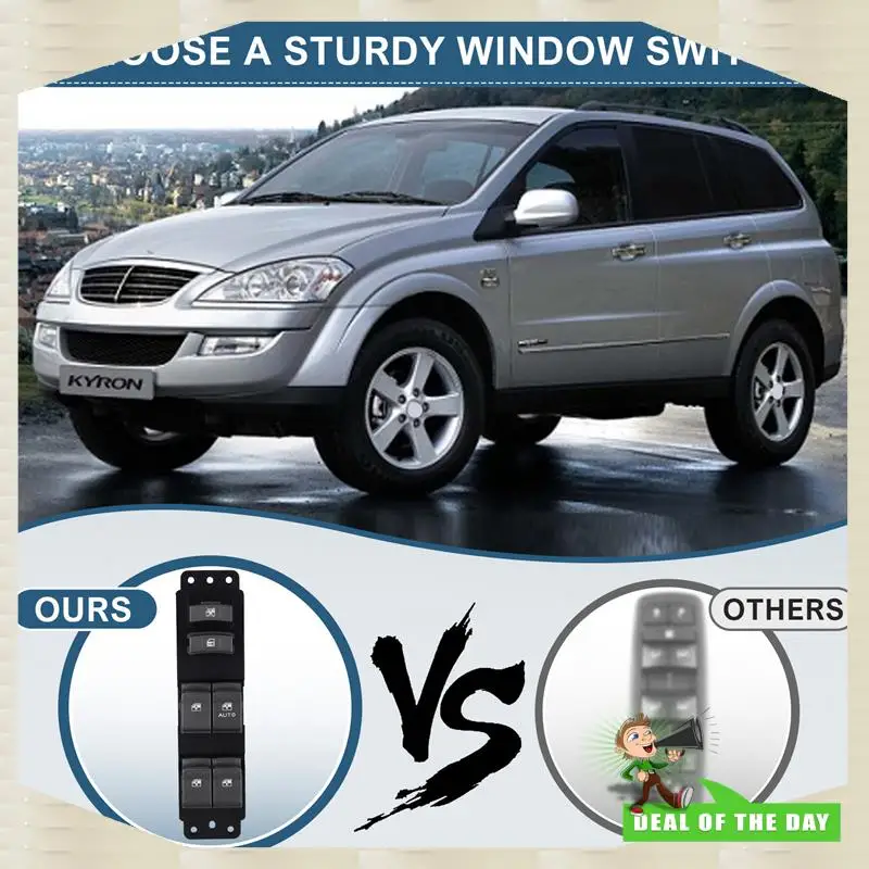 Consegna in 24 ore RHD AUTO Finestra Interruttore Pulsante di Controllo 8582009110HCH Per Ssang Yong Actyon Kyron 09- 15 Master Finestra Regolatore