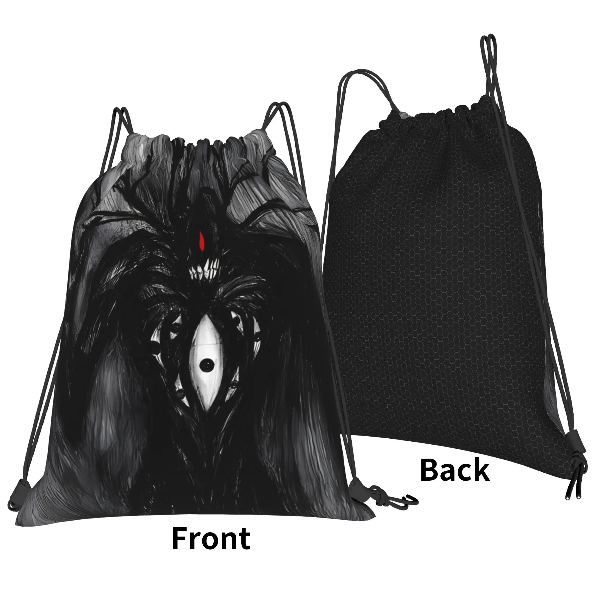 horror aesthetic dark art 001 SCP Foundation Portable Hiking Drawstring Bags Riding gym Backpack gift Storage Backpacks