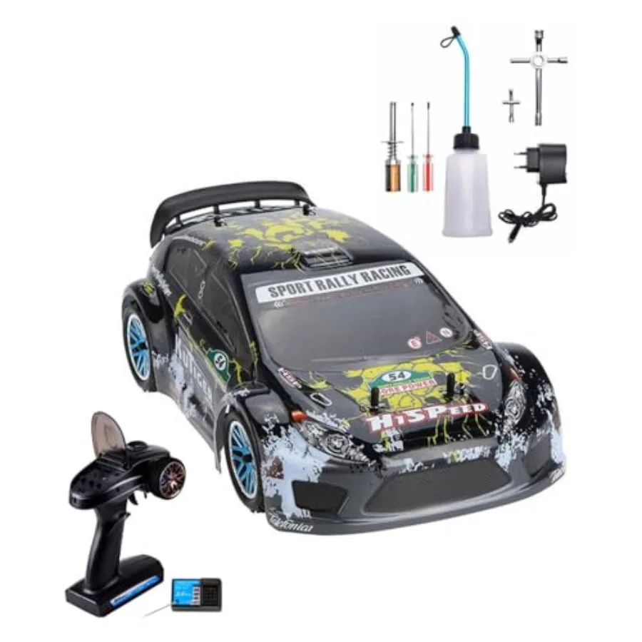 Off-road climbing RC vehicle for adult hobbyists, nitro gas-powered with 18CXP engine, two-speed transmission, 2.4G full propor
