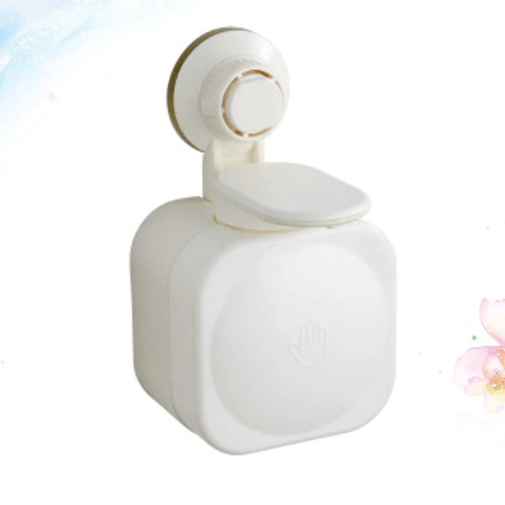 

Bathroom Seamless Manual Soap Dispenser Creative Suction Cup To The Soap Machine Wall-free Punching Plastic Soap Dispenser(White