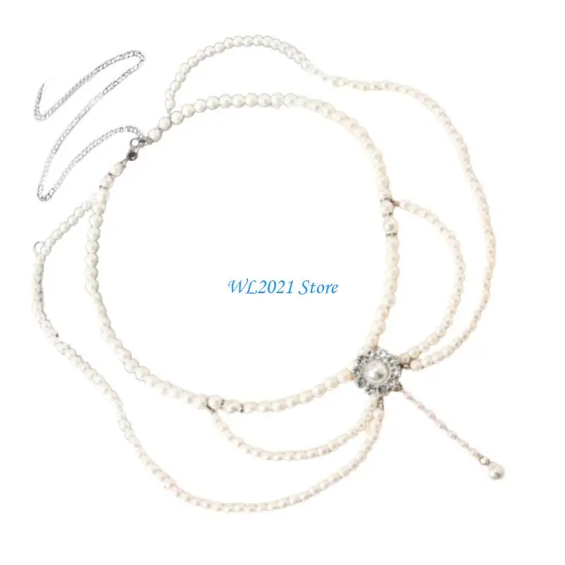 

G5GC Versatile Beaded Waist Chain Accessory Perfect for Daily Wear Dates Parties