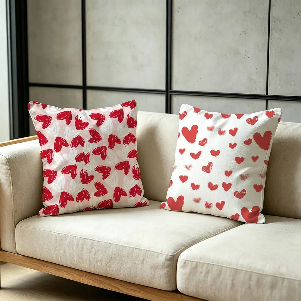 INS Love Fashion Throw Pillow Cover Neutral Decor Cushion Cover Soft Sofa Couch Bed Home Decor Pillow Case
