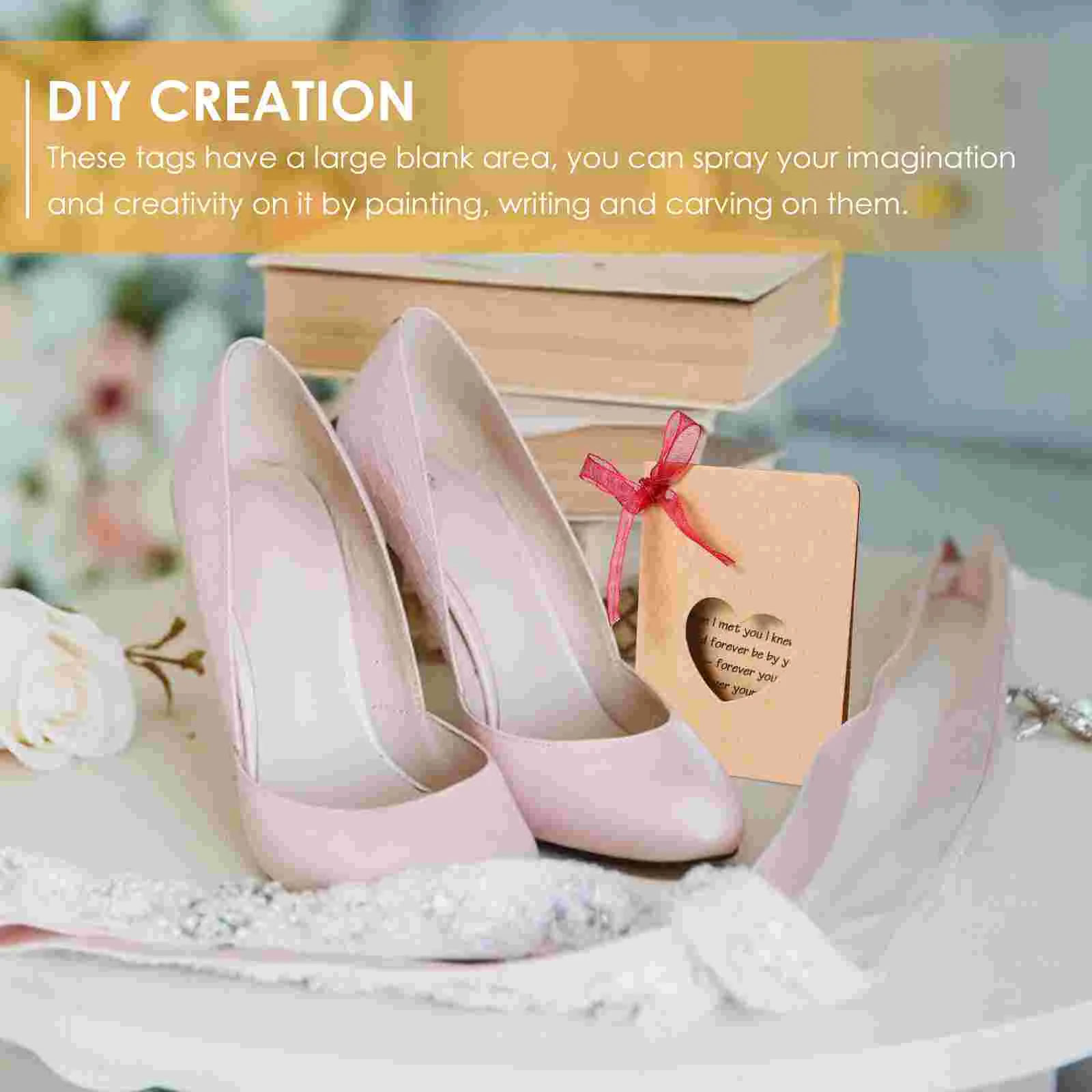 Thank Wedding Card Hollow Heart Shape European and American Brown Bride Gift Tags