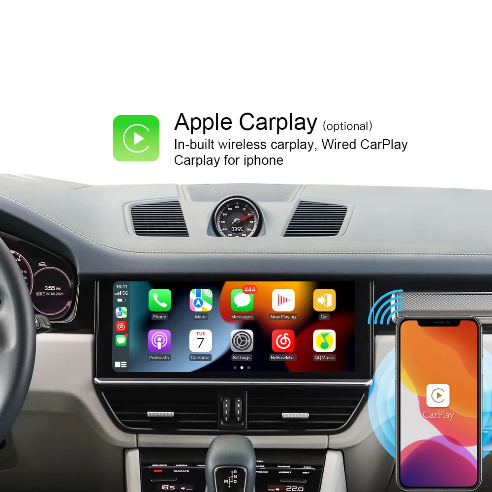 

Hualingan multimedia AI box for Porsche Cayenne pcm5.0 2018- Apple CarPlay Fullscreen Wireless CarPlay adapter