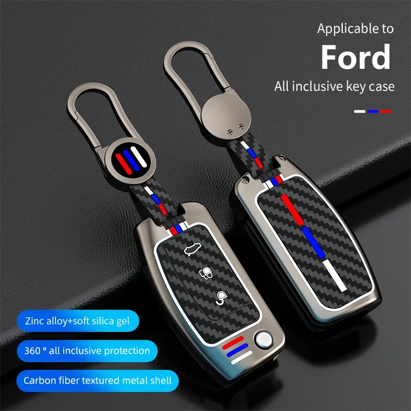 

Car Key Case Cover For Ford Focus 2 3 MK3 Mk4 Mondeo Mk5 Fiesta Mk8 MK7 Puma Explorer Ecosport Kuga C MAX Bronco Mustang