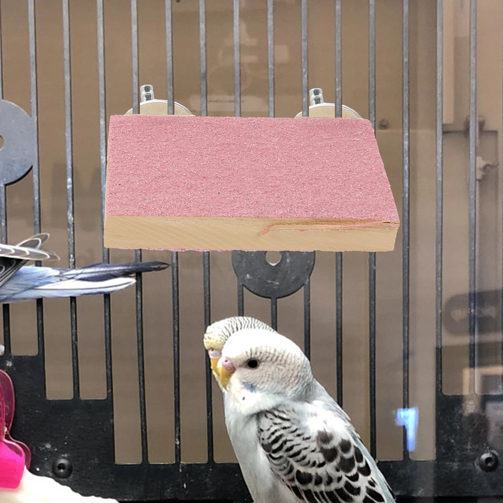 

2Pcs Bird Cage Accessories Wooden Parrot Stand Large Size Chew Proof Safe Durable Multi Birds Platform Perch Toy Play