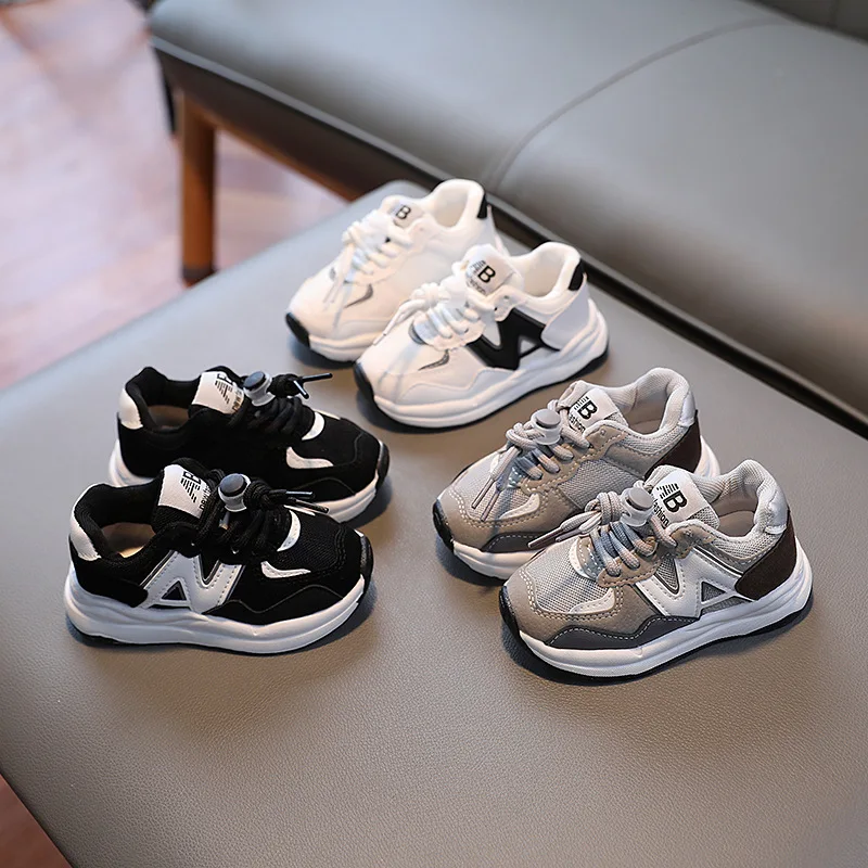 Fashion Casual Sneakers Kid's Trend Chic Running Shoes Basketball Shoes Children Flat Baby Toddler Outdoor Shoes for Boy&Girl