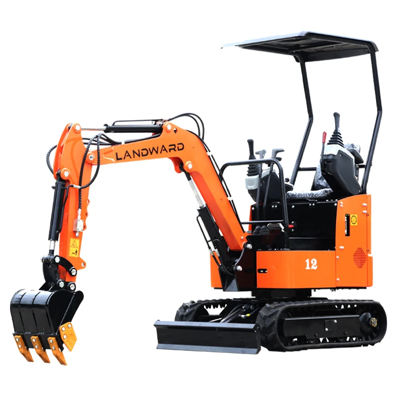 Multi-Purpose Agricultural Excavating Machinery 1.2 Ton Hydraulic Drive Small Excavator 1000 KG Home Mini Digger Customized Sale