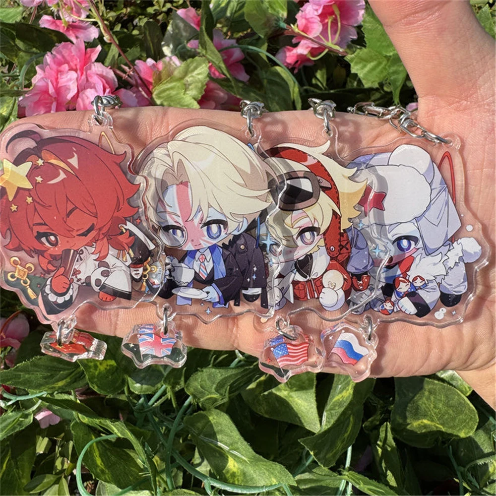 Anime CountryHumans CN USA FR UK RUS Cosplay Costumes Key Chain Keychain Accessories Pendant