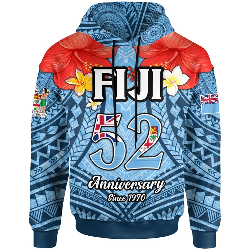 

New 3D Fiji Independence 1970 Tapa Style Polynesian Printing Hoodies For Men Kid Fashion Streetwear Cool Tops Hooded Sweatshirts