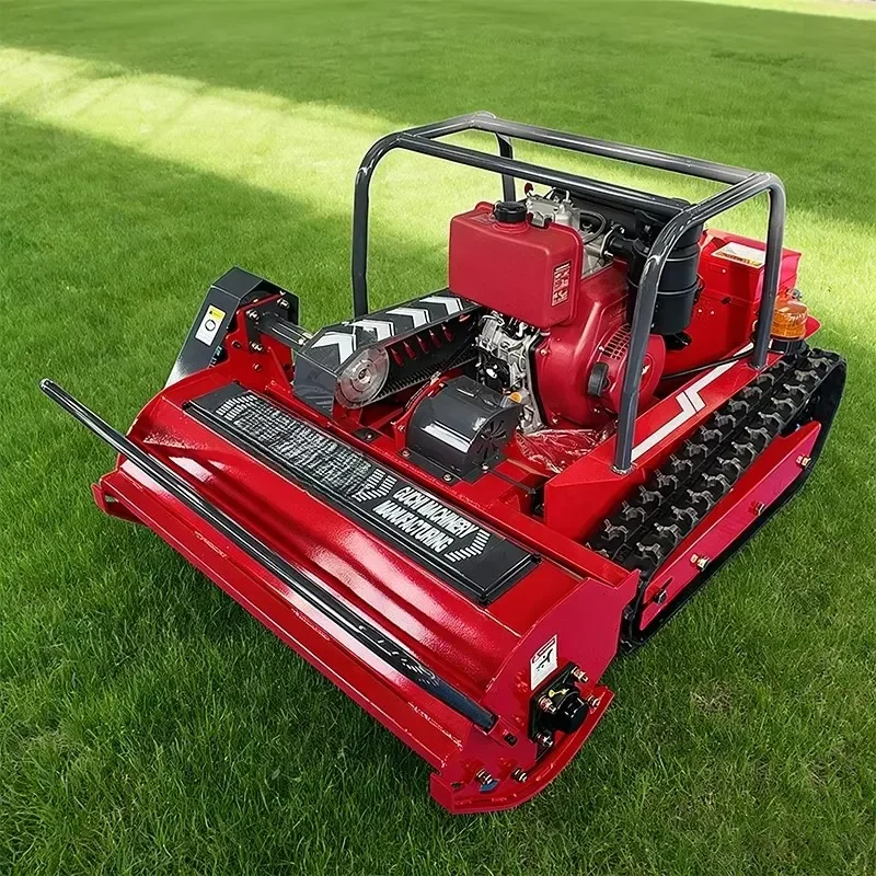 CE EPA Certified Diesel Engine Small Grass Cutter Cutting 800mm 1000mm 1200mm Remote Control Crawler Flail Lawn Mower