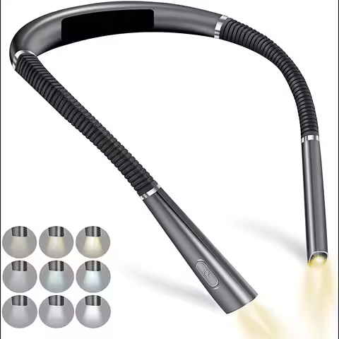 Pescoço luz de leitura novidade flexível pescoço luzes handsfree livro luz hanling ler lâmpada portátil usb recarregável livro iluminação