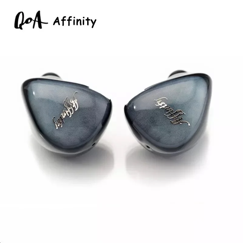 QOA Affinity 10mm 1 Dynamic Pen Titanium Film Hybrid Drive Unit 2pin HIFI Headset Sports DJ Music Headset with Resin Earphones