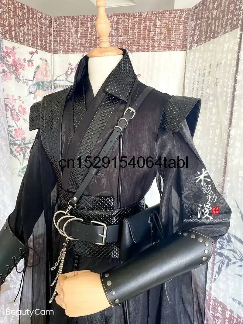 

He Tian Guan Ci Fu Xuan Cosplay Costume Sha Po Lang Character Chang Geng Mo Ran Cosplay Costume Shoes Wig Hanfu Halloween