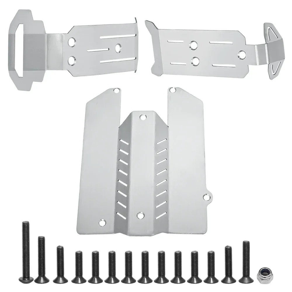 

Stainless Steel Skid Plate Chassis Protection Kit for 1/16 Trxs Mini Maxx 107154-1 and Mini XRT 108076-1 Upgrade Parts