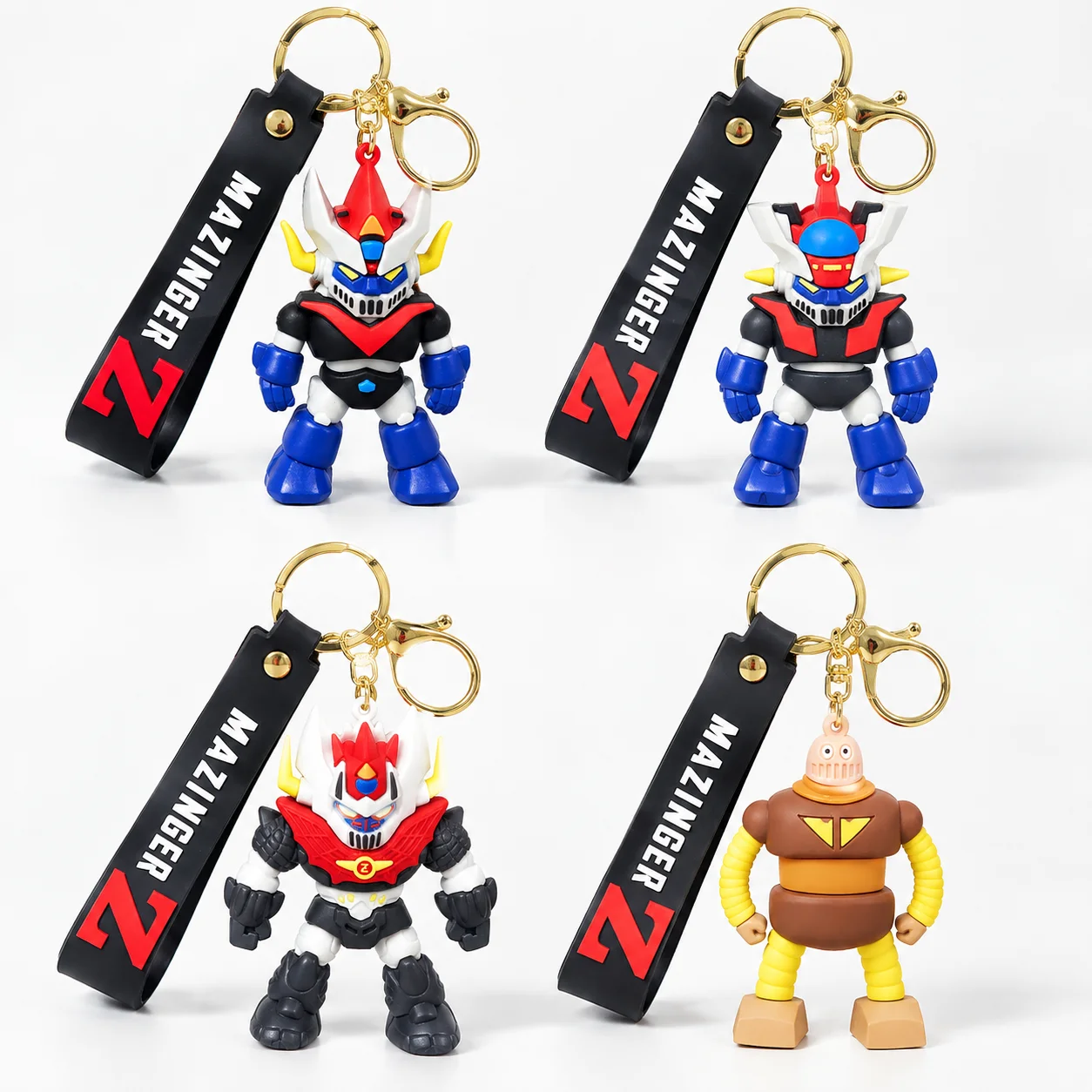 Llavero de Anime con Figuras Lindas de Muñecas y Robots Mazinger Z, Llavero de Moda para Mochila, Joyería, Regalos de Cumpleaños, Colgante Pequeño en Oferta