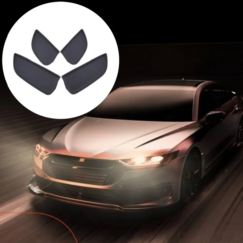 4PCS Door Handle Slot Pad Trim Cover For Mazda 3 Axela 2014-2019 Black ABS Armrest Groove Mat BHN9-68-454
