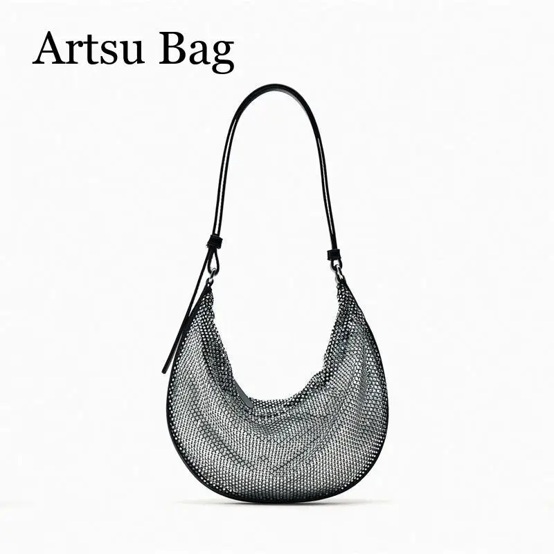 

Women Bag New Versatile Tote Bag Fashion Trendy Glitter Dumpling Bag Female Shoulder Underarm Bag