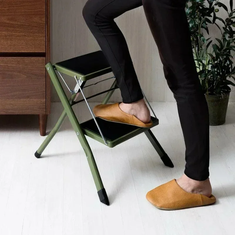 

Folding ladder thickened household kitchen ladder stool dual-purpose portable outdoor car wash foot stool Durable