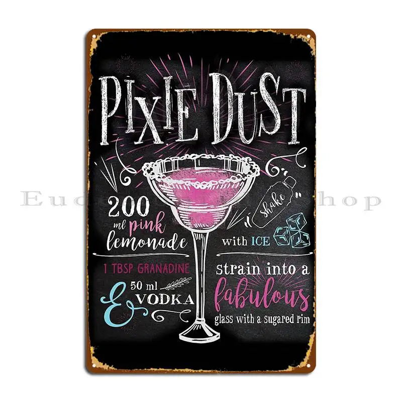 Pixie Dust Metal Plaque Poster Retro Retro Garage Designing Plaques Tin Sign Poster