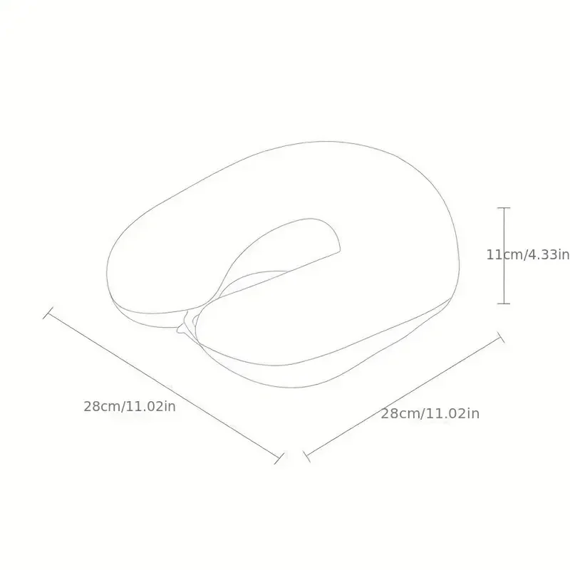 وسادة بسيطة من القطيفة على شكل حرف U للقيادة أثناء السفر وسادة للرقبة وسادة قيلولة مريحة لتخفيف التعب