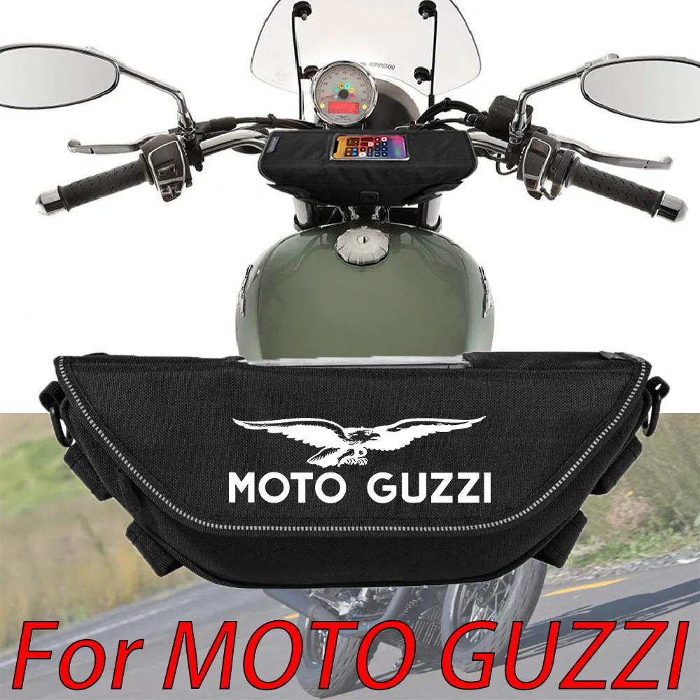 

For Moto Guzzi Retro commemoration V7 V9 V85TT Motorcycle accessory Waterproof And Dustproof Handlebar Storage Bag navigation