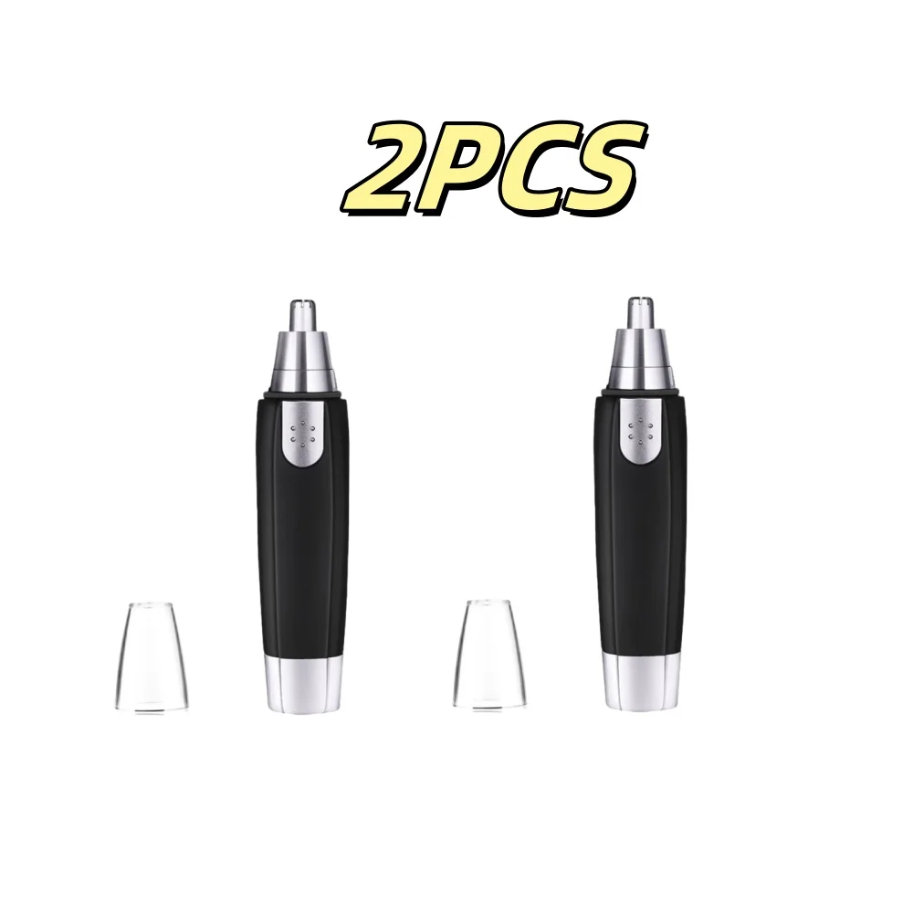 Recortador de pelo de nariz eléctrico para hombre, afeitadora con implemento, recortador de cejas para oreja, cuello, afeitadora, Kit removedor de maquinilla de afeitar limpia, 2 uds.