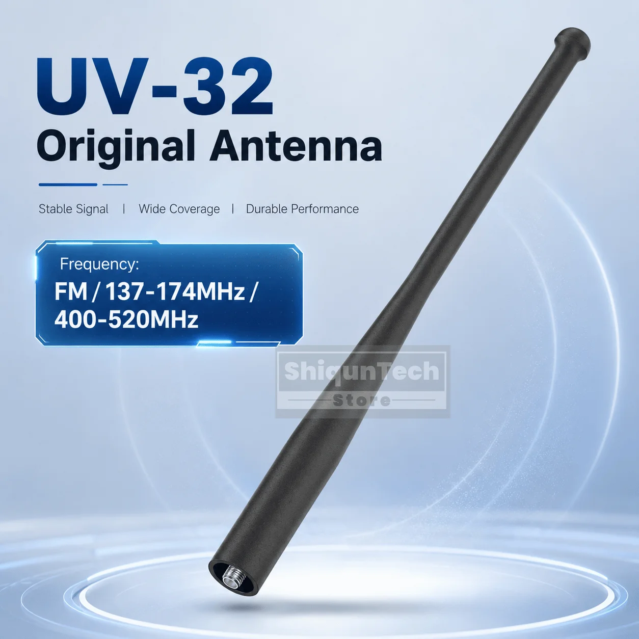 Original Baofeng DM-32 UV-32 Walkie Talkie Antenna Accessory SMA-Female FM/137-174MHz/400-520MHz VHF UHF For SW-9 Two-Way Radios - view 2