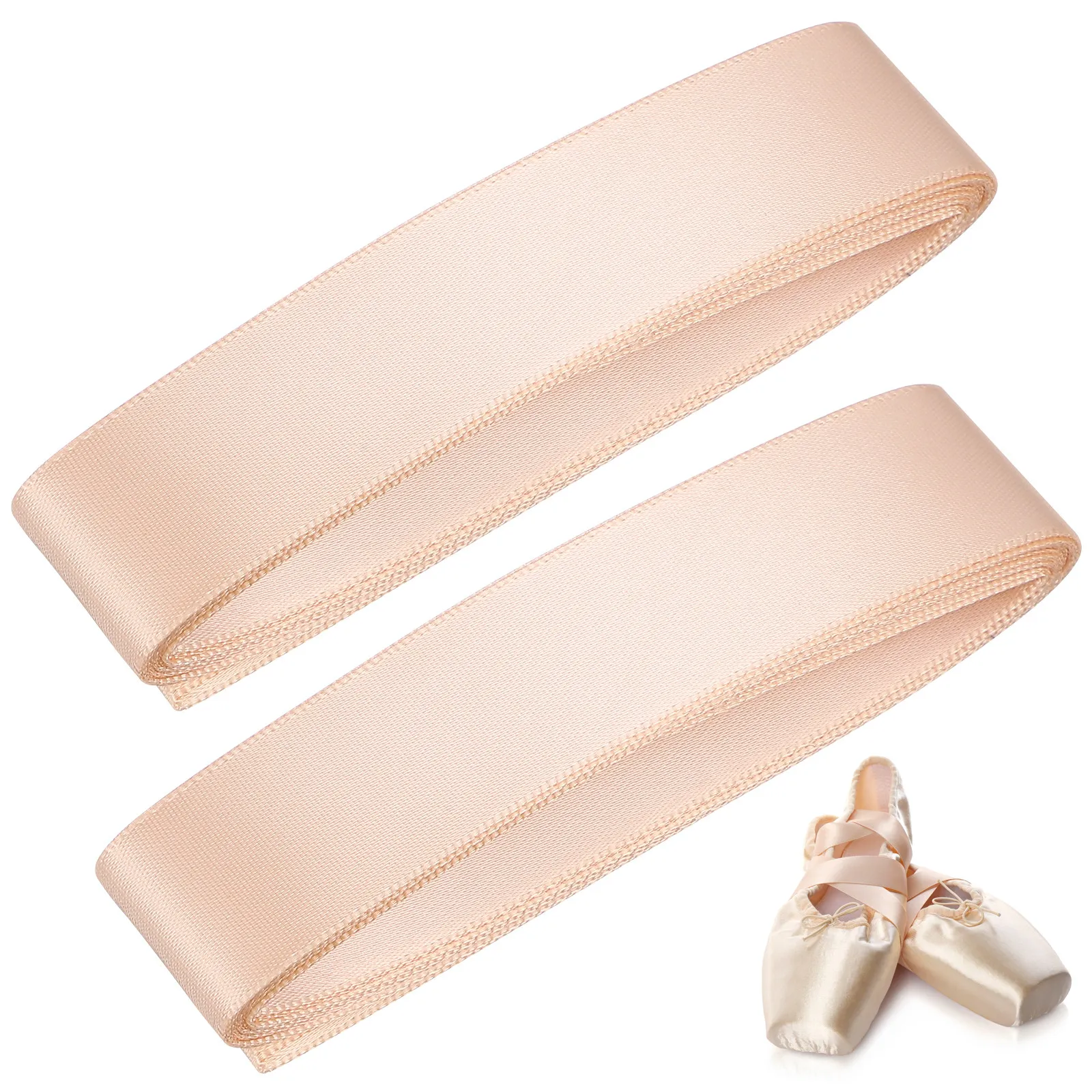

2 Pcs Ribbon Point Shoe Ballet Laces Pointe Shoes Ponite Pink Dance Ribbons