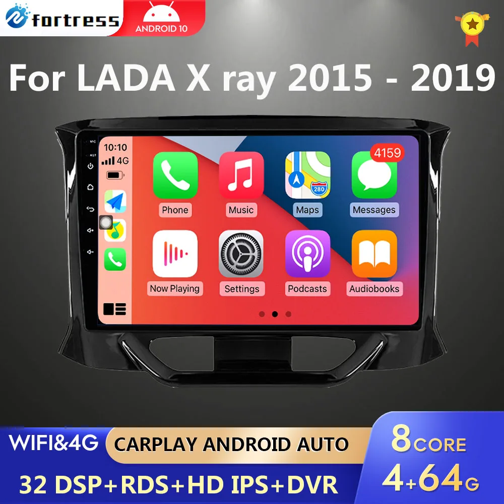 Android 11 Car Radio for LADA X Ray Xray 2015 - 2019 Multimedia Player 2 Din Navigation GPS Carplay Autoradio Stereo DVD