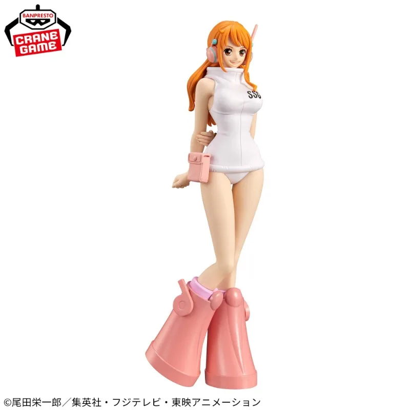 Bandai-Original Genuine BANPRESTO Anime Model Toy, One Piece, DXF, The Grandline Series, Egghead Nami, Figuras Presente, 16cm