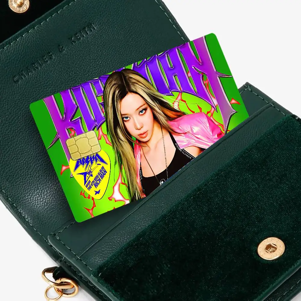 SINGER K-KARINAES 2024 Anime Cartoon Skin Stickers Film Tape Case for Big Credit Debit Card Front Side