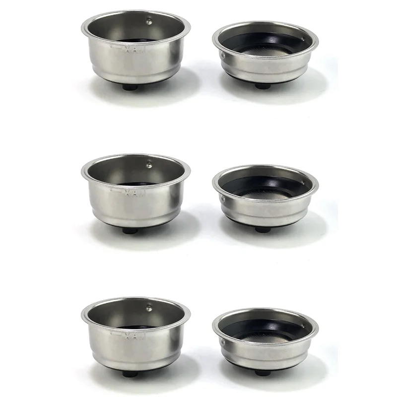 Friendly Detachable Stainless Steel Coffee Filter Basket Strainer Coffee Machine Accessories For Home Office(6 Pack)-T33C