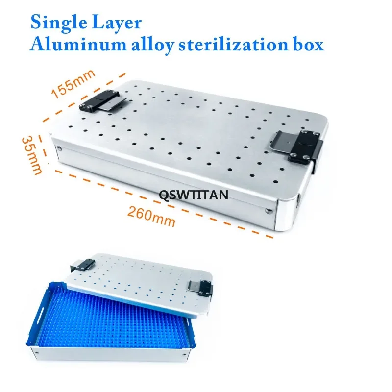 Sterilization Tray case Disinfection Box Autoclavable with Silicone Pad eye Surgical instrument