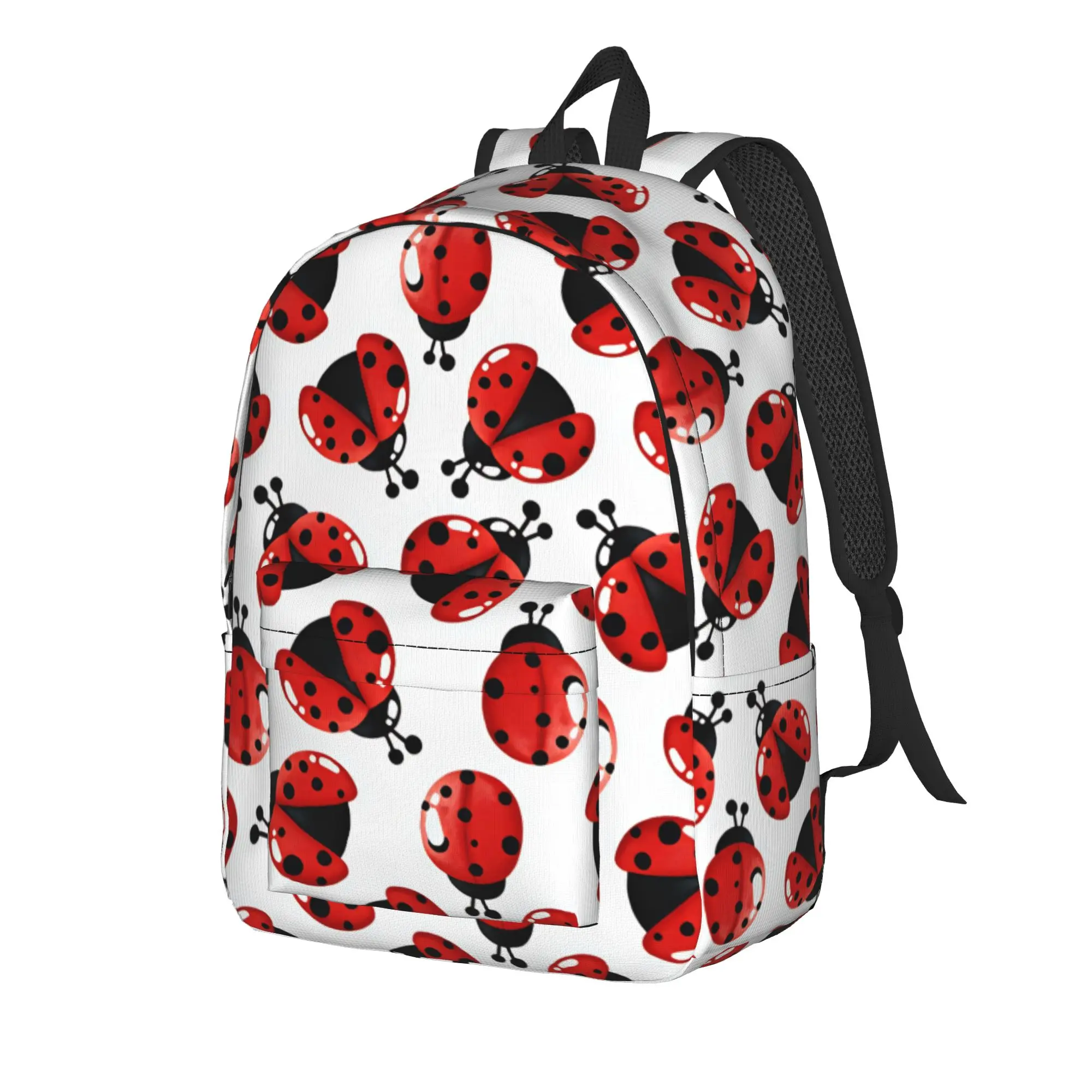 Charming Watercolor Ladybugs Seamless Pattern Backpack Elegant Backpacks Female Travel Pattern School Bags High Quality Rucksack