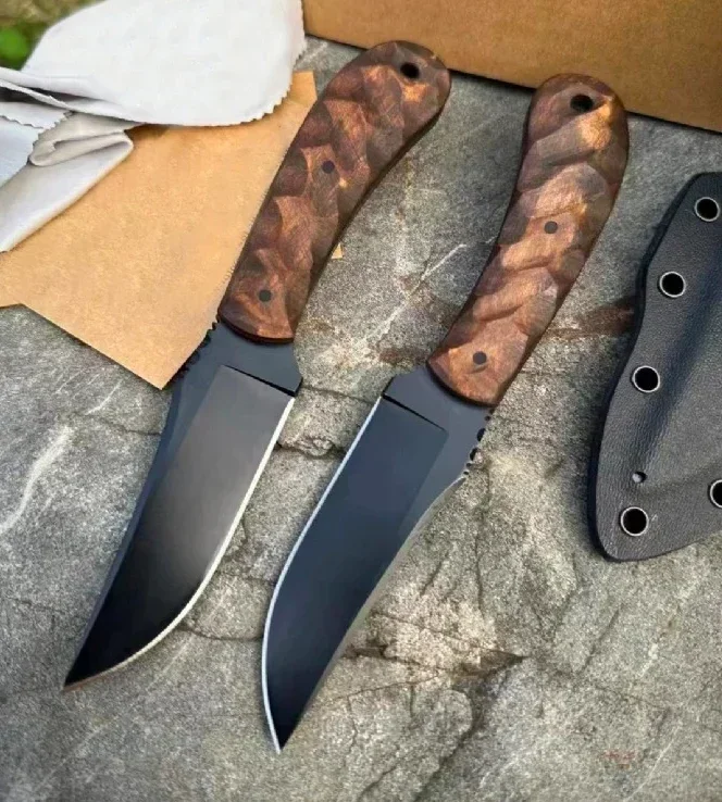 Paodin WKL Lurker Navy Seals Straight Fixed Blade Knife 80CRV2 Blade Wood Handle Tactical EDC Survival Tool Hunting Knives