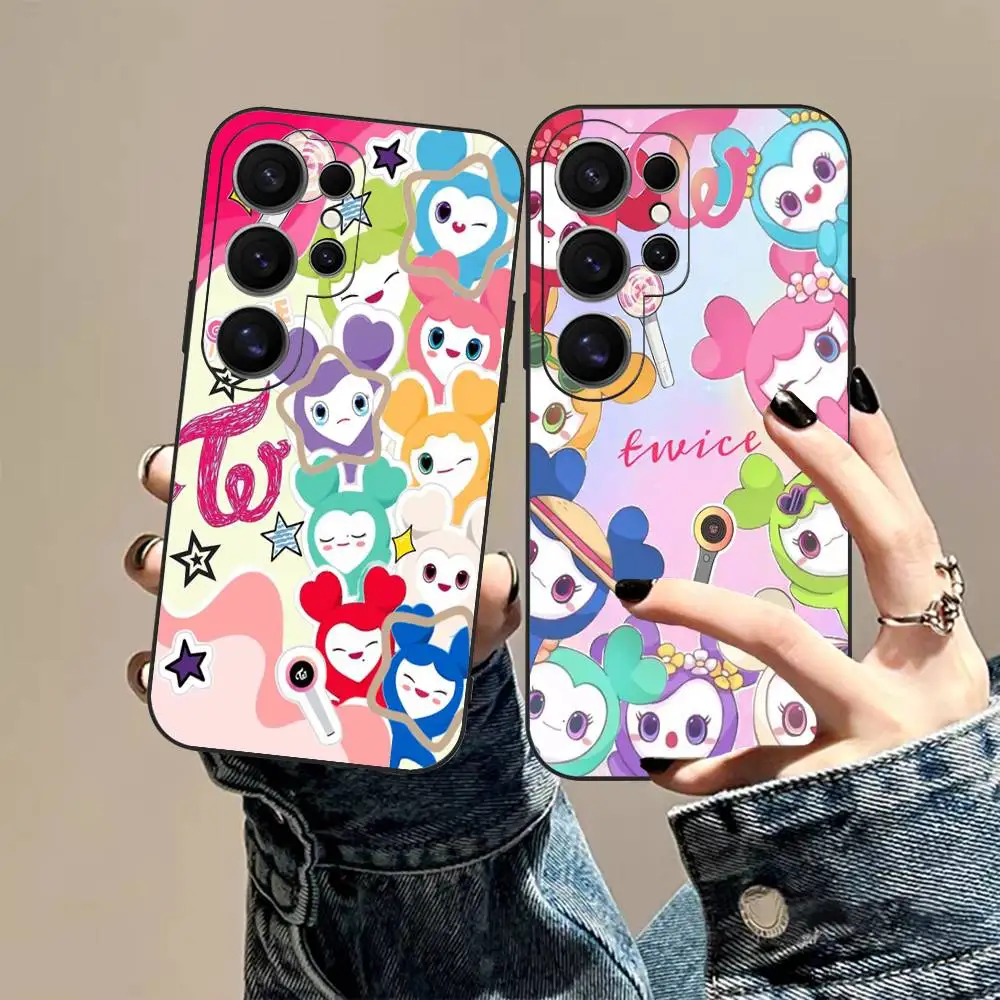 

KPOP Girl T-TWICE Phone Case For Samsung S 24 Fe 25 Ultra Plus 20 Lite 21 30 22 23 24 22 Ultra 5G Fundas