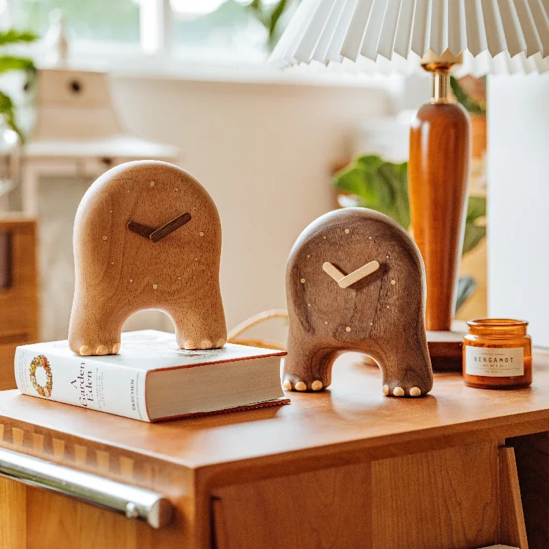 Wooden Simple Design Desk Clock Accessories Living Room Modern Silent Table Clocks Decoration Electronic Home Decor Klok LLTC