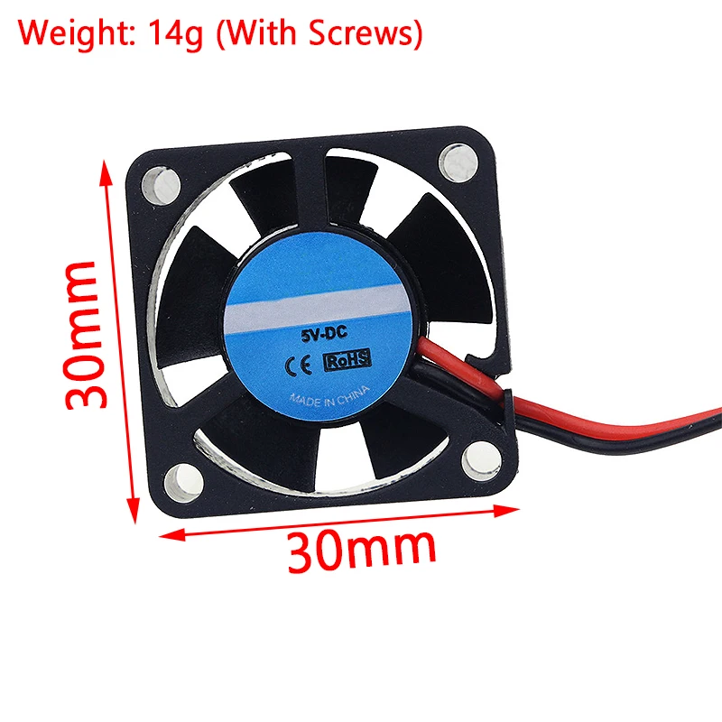 3D Pinter Parts 3010 fan 30MM 30x30x10MM 5V 2Pin DC Cooler Small Cooling Fan DIY Reprap For j-head hotend