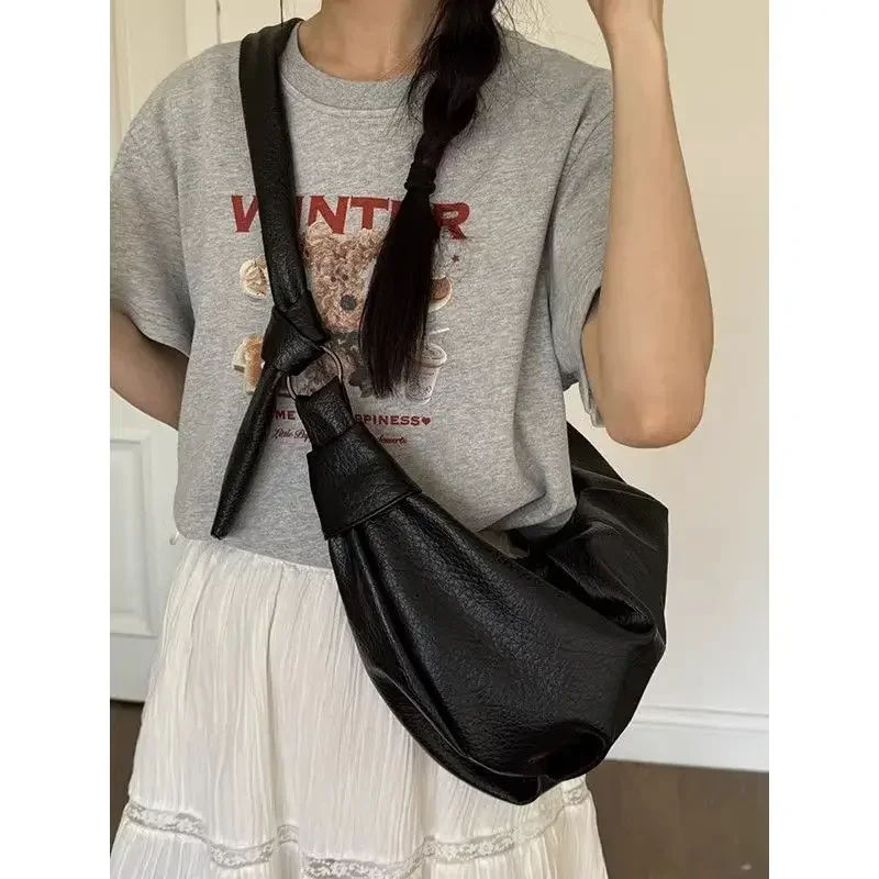 GAINNY Vintage Large Capacity Hobo Bag Women 2024 University Shoulder Bag Minimalist Korean Fashion Crossbody Bag Aesthetic