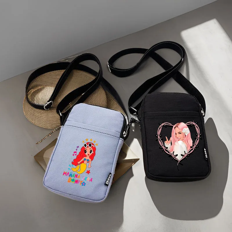 

Karol G Singer Women's Bag Female Coin Purse Causal Hand Canvas Bag Mobile Phone Bags Crossbody Bags Single Shoulder Purse Bag