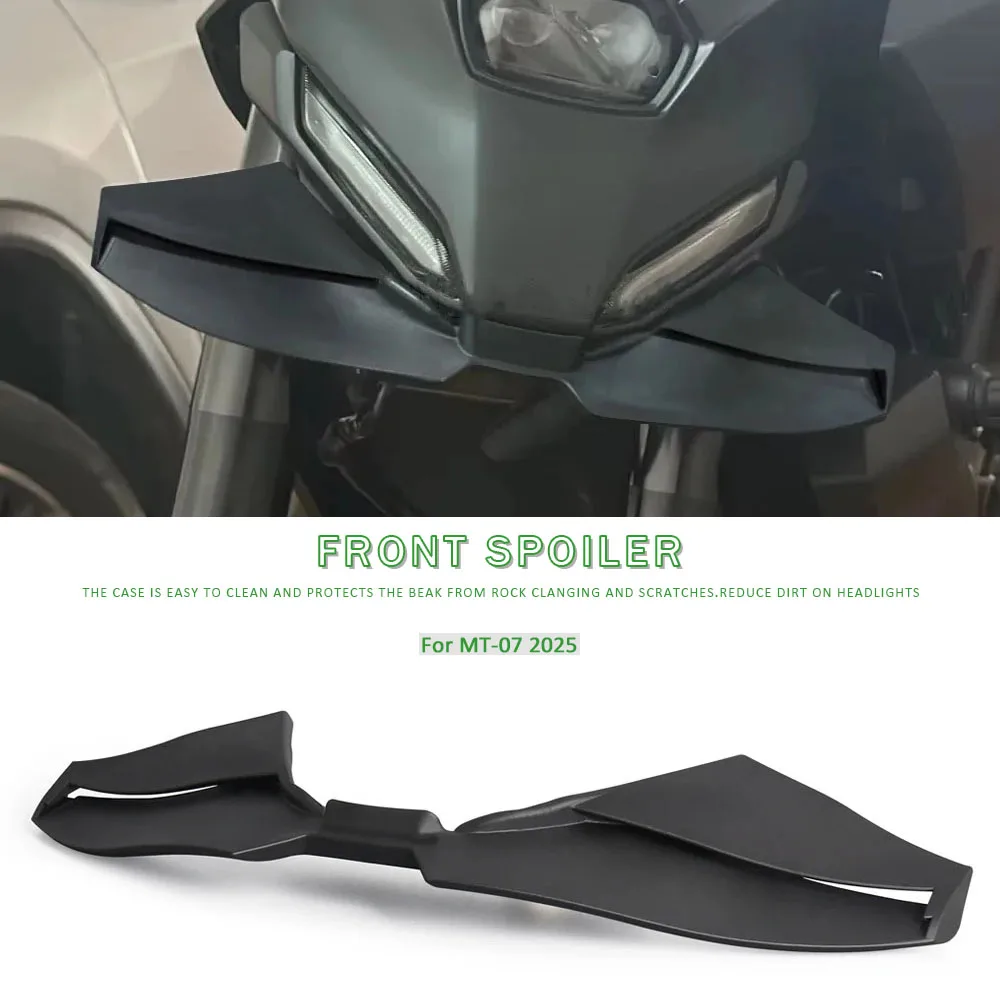 

Motorcycle Accessories For YAMAHA MT 07 MT07 MT-07 2025 Black Naked Front Downforce Spoiler Winglet Aerodynamic Wing Kit Spoiler