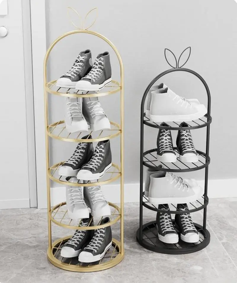 Modern Simple Metal Shoe-Shelf Large Capacity Multi-Layer Shoe Rack Dormitory Door Storage Anti-Ash Shoes Organizer Cabinet