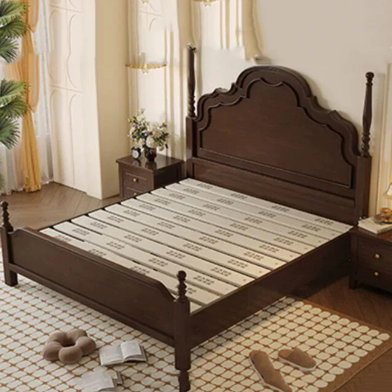 

European Modern Massage Bed Luxury Bedroom Frame Queen Double Wooden Design Simple Bed Sleeping Safe Muebles Unique Furniture