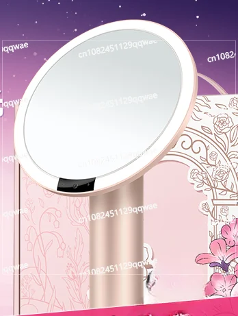 

Light, Makeup Led with Light O Series Small Black Mirror Dormitory Desktop Vanity Beauty Mirror