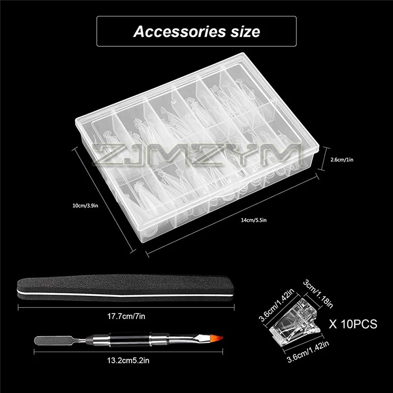 Nail Tip Extension Glue Drop Shape UV Gel Quick Building Mold Nails Art Accessories Decoration Tool With Double-ended Pen